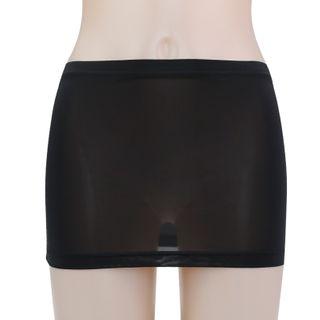 Mini Fitted Sheer Skirt