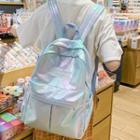 Iridescent Zip Backpack