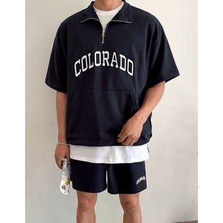 Colorado Letter Embroidery Anorak Sweatshirt