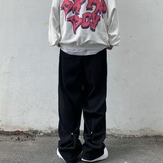 Loose Fit Plain Pants