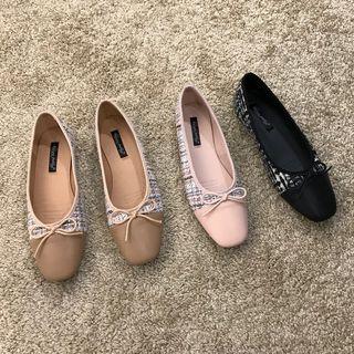 Tweed Paneled Flats
