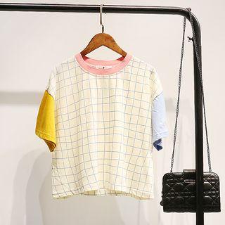 Color Panel Window Pane Short Sleeve T-shirt