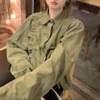 Drawstring Shirt Army Green - One Size