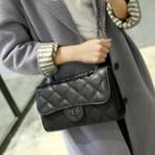 Suede Quilted Chain Cross Bag