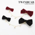 Velvet Bow Pendant Hair Clip
