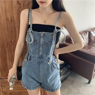 Cropped Smocked Top / Jumper Denim Shorts