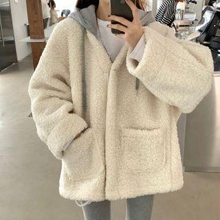 Zip-up Hooded Fleece Jacket