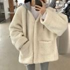 Zip-up Hooded Fleece Jacket
