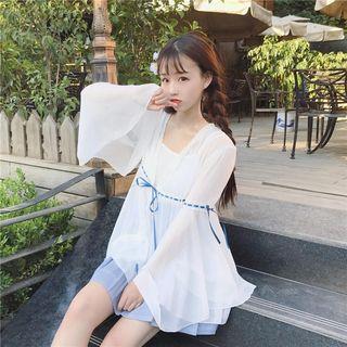 Bell-sleeve Chiffon Light Jacket