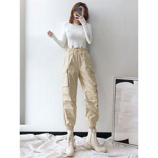 Drawcord Multi-pocket Jogger Pants