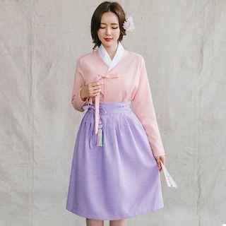 Hanbok Skirt ( Midi / Purple )