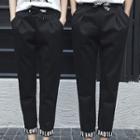 Couple Matching Lettering Cropped Pants