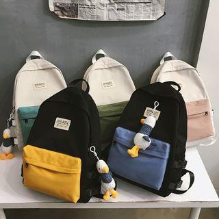 Duck Charm Two-tone Canvas Backpack