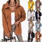 Long Sleeve Collar Pocket Coat