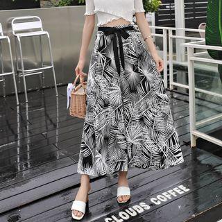 High Waist Print Culottes