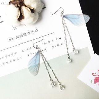Butterfly Alloy Faux Crystal Fringed Earring