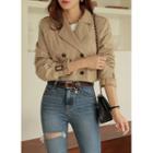 Belted Cropped Trench Jacket