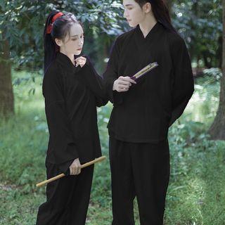 Hanfu Set: Long-sleeve Top + Pants