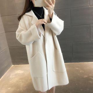 Snap-buttoned Knit Coat