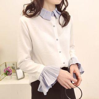 Flare Sleeve Chiffon Shirt
