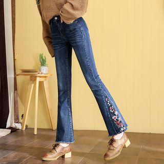 Embroidered Bell Boot Jeans
