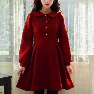 Peter Pan-collar Shirtwaist Flare Dress