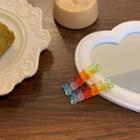 Bear Hair Clip Blue & Purple & Red & Orange & Yellow & Green - One Size