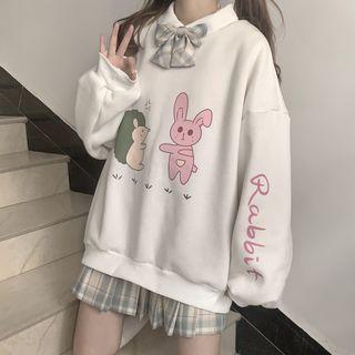 Rabbit & Hedgehog Print Pullover