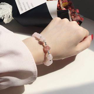 Faux Pearl Bracelet Pink - One Size