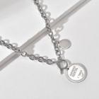 Couple Matching Disc Pendent Chain Necklace Silver - One Size