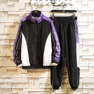 Set: Lettering Windbreaker + Sweatpants