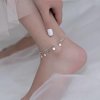 925 Sterling Silver Layered Anklet Anklet - Silver - One Size