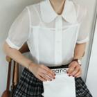 Short-sleeve Shirt With Camisole