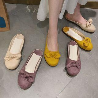 Bow Accent Round-toe Mules