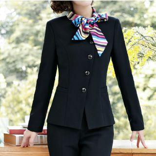 Single-breasted Blazer / Slim-fit Dress Pants / Pencil Skirt