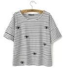 Embroidered Striped T-shirt