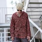 Leopard Pattern Hooded Shirt
