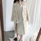 Loose-fit Long Knit Jacket As Shown In Figure - One Size