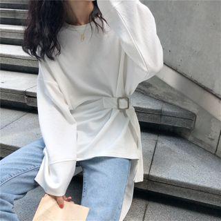 Asymmetric Belted Pullover