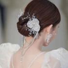 Flower Faux Crystal Hair Clip / Earring / Set (various Designs)