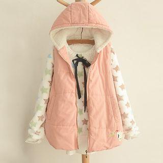 Embroidered Hooded Vest