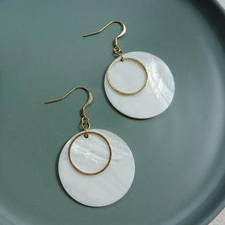 Scallop Disc Dangle Earring As Shown In Figure - One Size