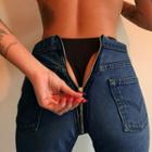 Zip Back High Waist Skinny Jeans