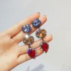 Gemstone Drop Statement Earring 1 Pair - As Shown In Figure - One Size