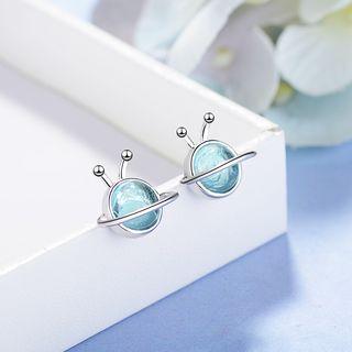 Faux Crystal Planet Earring 1 Pair - As Shown In Figure - One Size