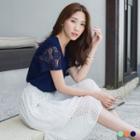 Cut-out Short-sleeve Top