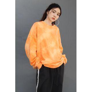 Dyed Oversized Sweatshirt Orange - One Size