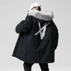 Long-sleeve Faux Fur Hooded Printed Jacket