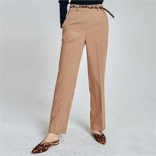 Leopard Belt Set Dress Pants With Mom