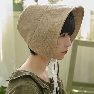 Lace-strap Bonnet Hat